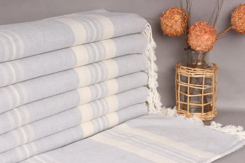 Bridal Shower Light Gray Cotton Towel, 38x60 Inches, Personalized