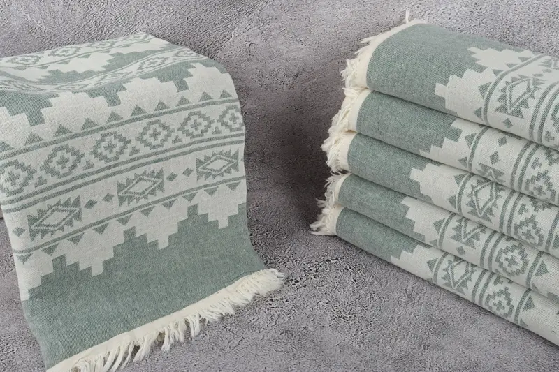 Custom Wedding Gifts, Throw Blanket, Bachelorette Gifts, Christmas Tablecloth, Gift For Wedding Day, Embroidery Bedspread, 86x56 Cotton Kilim Towel - 3