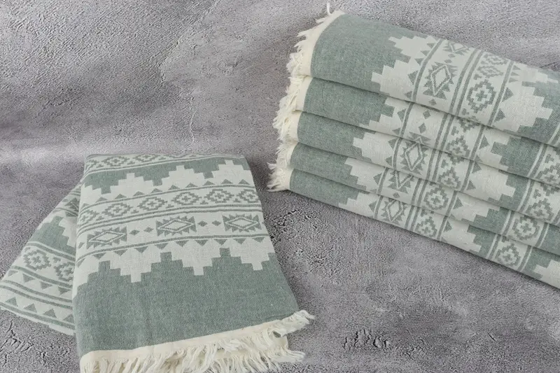 Custom Wedding Gifts, Throw Blanket, Bachelorette Gifts, Christmas Tablecloth, Gift For Wedding Day, Embroidery Bedspread, 86x56 Cotton Kilim Towel - 2