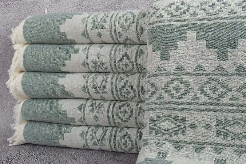Custom Wedding Gifts, Throw Blanket, Bachelorette Gifts, Christmas Tablecloth, Gift For Wedding Day, Embroidery Bedspread, 86x56 Cotton Kilim Towel - 1