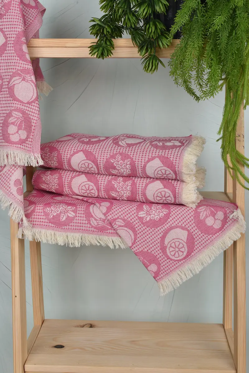 Monogram Hand Towel, Monogrammed Hand Towel, Embroidery Towel, Custom Tea Towel, 28x20 Cotton Fruits Patterned Towel, Personalized Hand Towel - 7