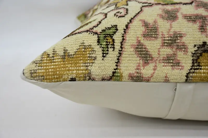 Ethnic Pillow Cover Pillow Case, Pillow, Decorative Cushion, Kilim Pillow Cover, Boho Pillow Sham Cover, Gift Pillow, 24x24 Beige Pillow - 5