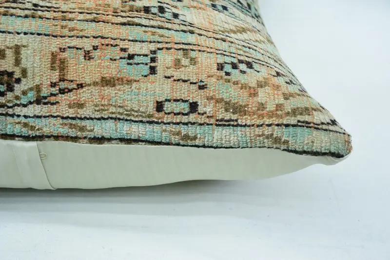 Vintage Kilim Pillow, 32x32 Beige Cushion, Pillow for Sofa, Pillow Case, Shabby Chic Pillow Sham, Boho Pillow, Handwoven Cushion Cover - 5