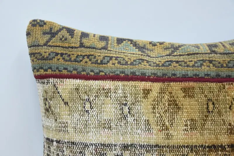 24x24 Beige Pillow, Natural Pillow Case, Cushion Case, Antique Pillows, Vintage Kilim Pillow, Kilim Cushion Sham - 2
