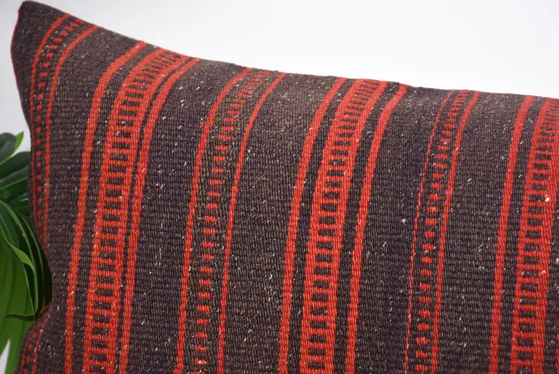 Pillow Sham, Interior Designer Pillow, Gift Pillow, 16x48 Red Cushion Cover, Boho Throw Pillow, Custom Cushion Cover, Handmade Kilim Cushion - 2