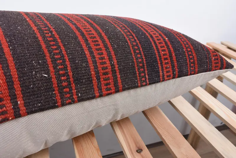 Pillow Sham, Interior Designer Pillow, Gift Pillow, 16x48 Red Cushion Cover, Boho Throw Pillow, Custom Cushion Cover, Handmade Kilim Cushion - 7