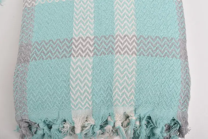 Boho Throw Blankets, Throw Blanket, 90x80 Cotton Striped Towel, Best Wedding Gift, Bridesmaid Gifts, Wedding For Favor, Oversized Beach Towel - 5