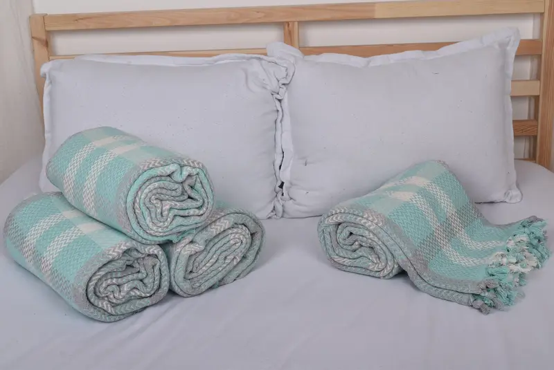 Boho Throw Blankets, Throw Blanket, 90x80 Cotton Striped Towel, Best Wedding Gift, Bridesmaid Gifts, Wedding For Favor, Oversized Beach Towel - 6