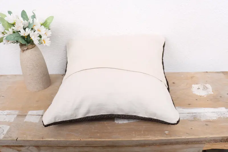 Kilim Cushion Sham, Vintage Kilim Pillow Pillow Sham, Turkish Kilim Pillow, Couch Pillow Case, Gift Pillow, 12x12 Black Cushion Cover, Cushion Case - 7
