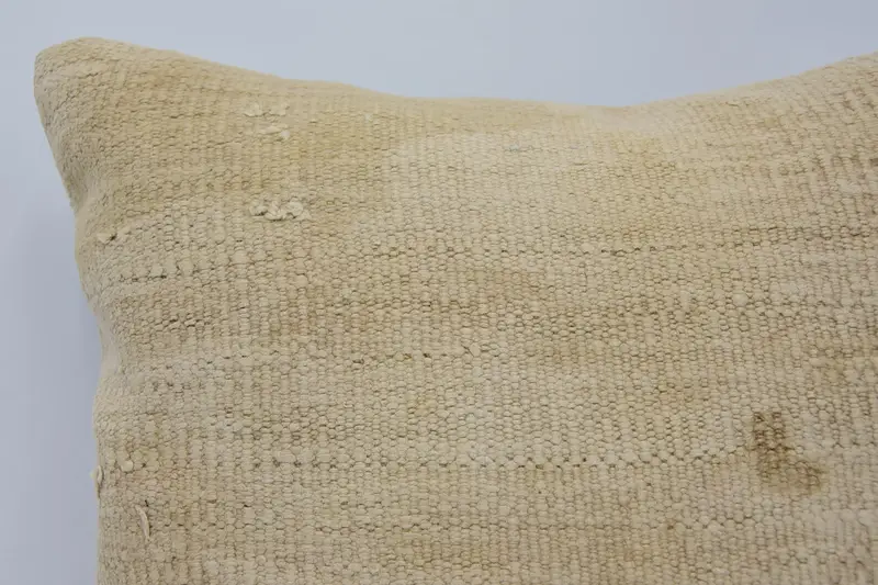 Vintage Pillow Case, Boho Pillow, Throw Kilim Pillow, Cushion Cover, Toss Pillow Cover, Vintage Kilim Throw Pillow, 18x18 Beige Cushion Cover - 2
