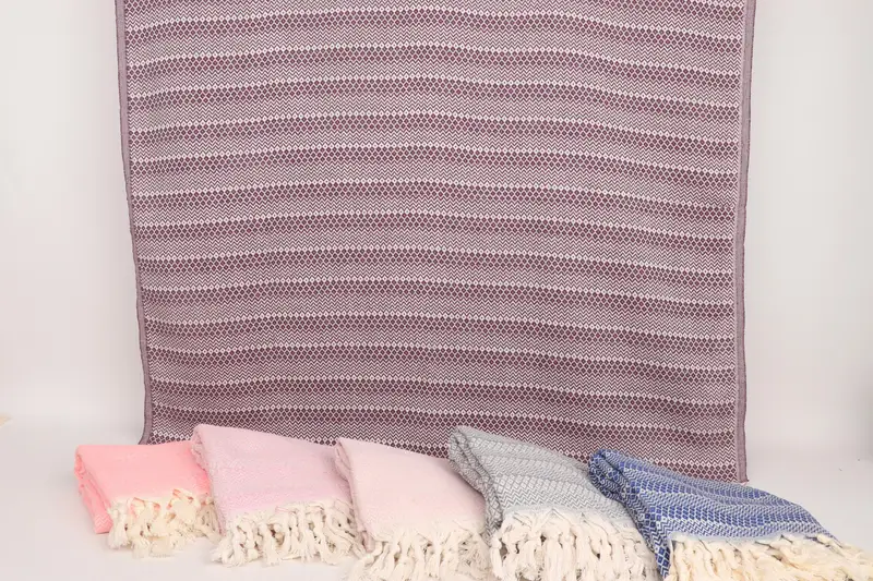Turkish towel, Oversized Beach Towel, Housewarming Gift, 70x38 Cotton Diamond Towel, Valentines Day Gift Idea, Monogram Turkish Towel, Guest Towel - 7