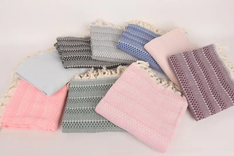 Turkish towel, Oversized Beach Towel, Housewarming Gift, 70x38 Cotton Diamond Towel, Valentines Day Gift Idea, Monogram Turkish Towel, Guest Towel - 2