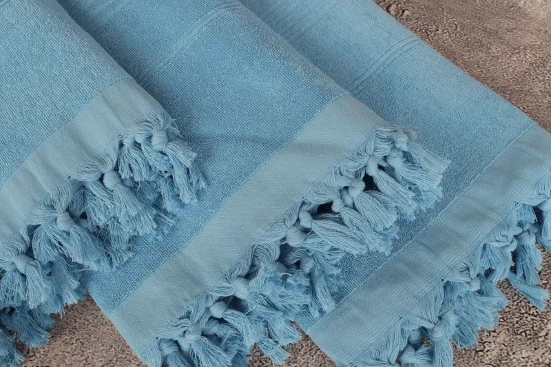 Bridesmaid Gift, Home Decor Gifts, Oversized Beach Towel, Home Gift, Peshtemal Towel, Handwoven Turkish bath towel, 70x36 Cotton Striped Terry Towel - 5