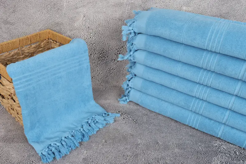 Bridesmaid Gift, Home Decor Gifts, Oversized Beach Towel, Home Gift, Peshtemal Towel, Handwoven Turkish bath towel, 70x36 Cotton Striped Terry Towel - 3