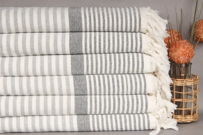 68x40 Cotton Striped Terry Towel, Summer Gift, Yoga Towel, Wedding For Favor, Customized Turkish Towel, Gifts For Him, Absorbent Turkish towel - 2