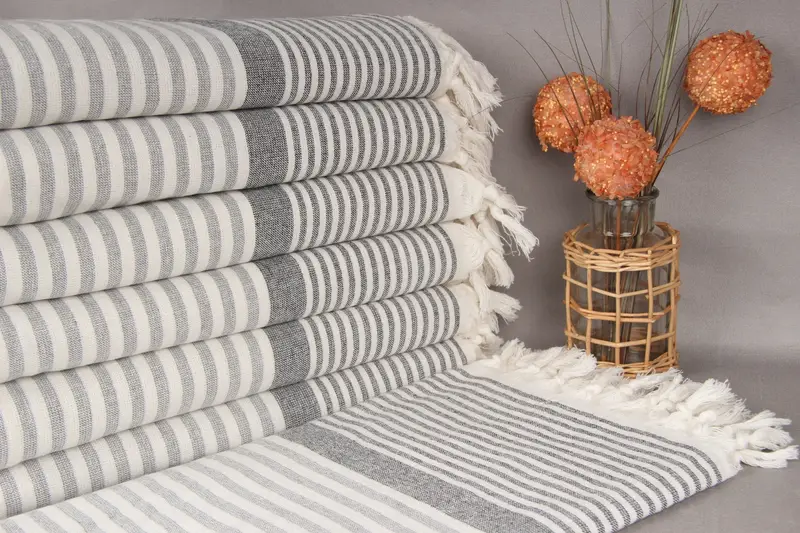 68x40 Cotton Striped Terry Towel, Summer Gift, Yoga Towel, Wedding For Favor, Customized Turkish Towel, Gifts For Him, Absorbent Turkish towel - 1