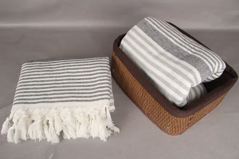 68x40 Cotton Striped Terry Towel, Summer Gift, Yoga Towel, Wedding For Favor, Customized Turkish Towel, Gifts For Him, Absorbent Turkish towel - 5