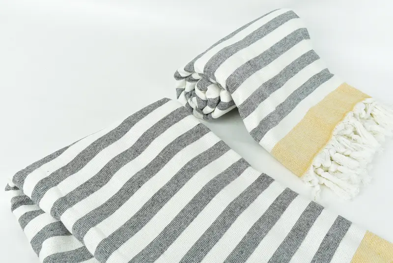 68x40 Cotton Striped Terry Towel, Personalized Beach Towel, Travel towel, Grandma Gift, Organic Towel, Bridesmaid Gifts, Monogrammed Turkish Towel - 7