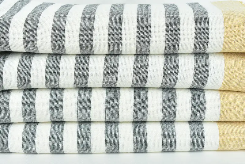 68x40 Cotton Striped Terry Towel, Personalized Beach Towel, Travel towel, Grandma Gift, Organic Towel, Bridesmaid Gifts, Monogrammed Turkish Towel - 2