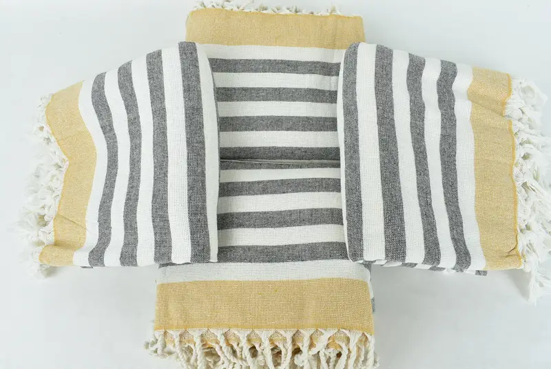 68x40 Cotton Striped Terry Towel, Personalized Beach Towel, Travel towel, Grandma Gift, Organic Towel, Bridesmaid Gifts, Monogrammed Turkish Towel - 6