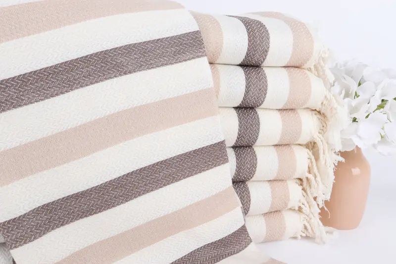 Bachelorette Party Gifts Bridesmaids, 68x40 Cotton Striped Towel, Spa Gift Towel, Lightweight towel, Gift Boxes Towel, Turkish hand towel, Gym Towel - 1