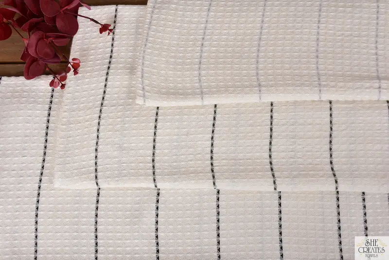 70x40 Baumwollwaffelhandtuch, maßgefertigte Hochzeitsgeschenk, personalisierte Geschenke, Geschenk für sie, Angestellte Geschenke, türkisches Badetuchset, gestickte Strandtuch - 5
