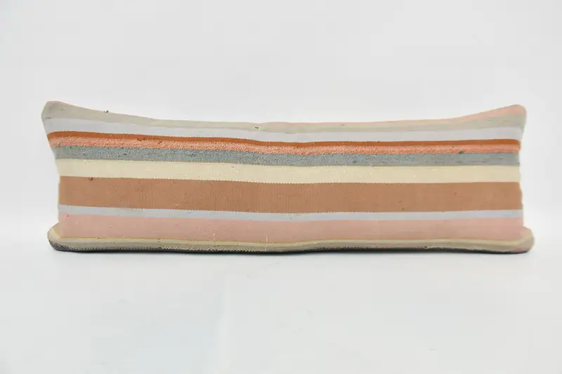12x36 Brown Pillow Sham, Sofa Bolster Cushion Cover, Turkish Kilim Pillow, Pillow Cover, Interior Designer Pillow, Kilim Cushion Sham - 1