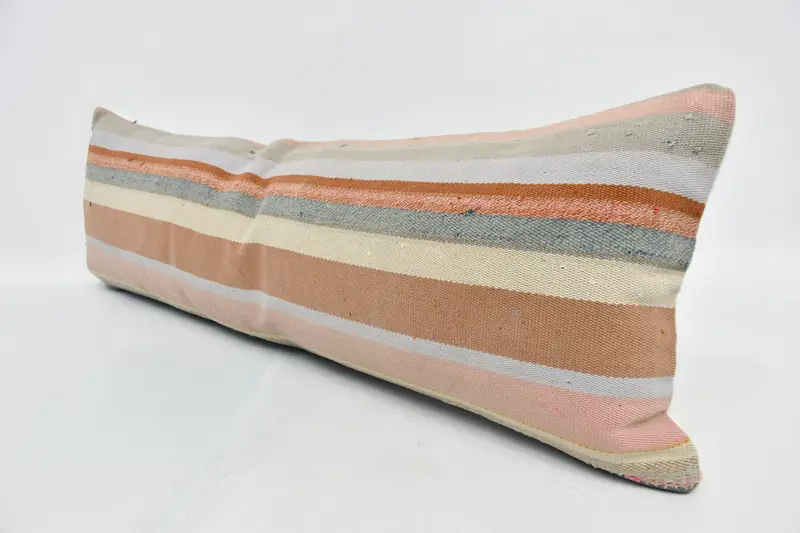 12x36 Brown Pillow Sham, Sofa Bolster Cushion Cover, Turkish Kilim Pillow, Pillow Cover, Interior Designer Pillow, Kilim Cushion Sham - 4