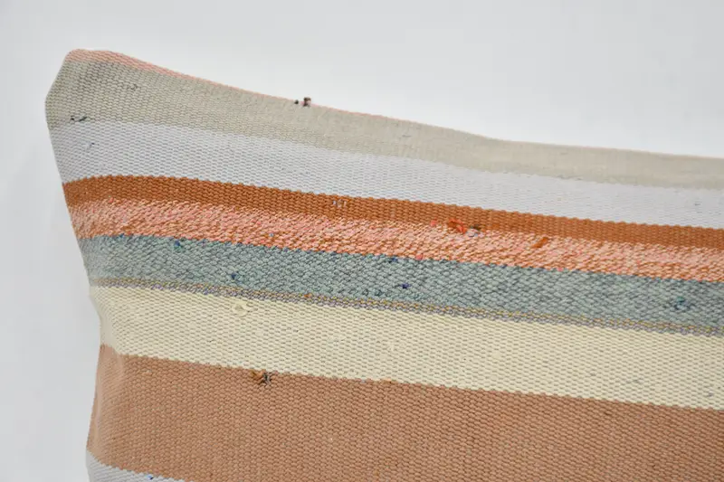 12x36 Brown Pillow Sham, Sofa Bolster Cushion Cover, Turkish Kilim Pillow, Pillow Cover, Interior Designer Pillow, Kilim Cushion Sham - 2