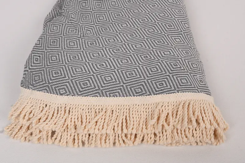 Valentines Day Gift For Her, 64x64 Cotton Round Diamond Towel, Sand-resistant towel, Gift For Best Friend, Absorbent towel, Absorbent Turkish towel - 1
