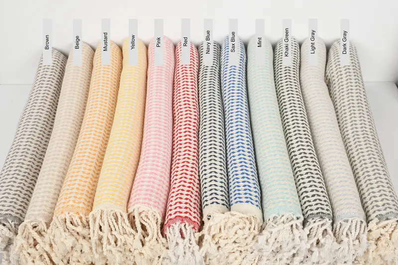 Personalized Beach Towel Turkish Cotton Beige, 40x71 Inches