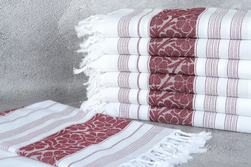 Gift For Best Friend, Quick-dry peshtemal, Gift For The Home Decor, Bachelor Gifts, Turkish Towel USA, Spa Towel, 70x40 Cotton Daisy Design Towel - 2
