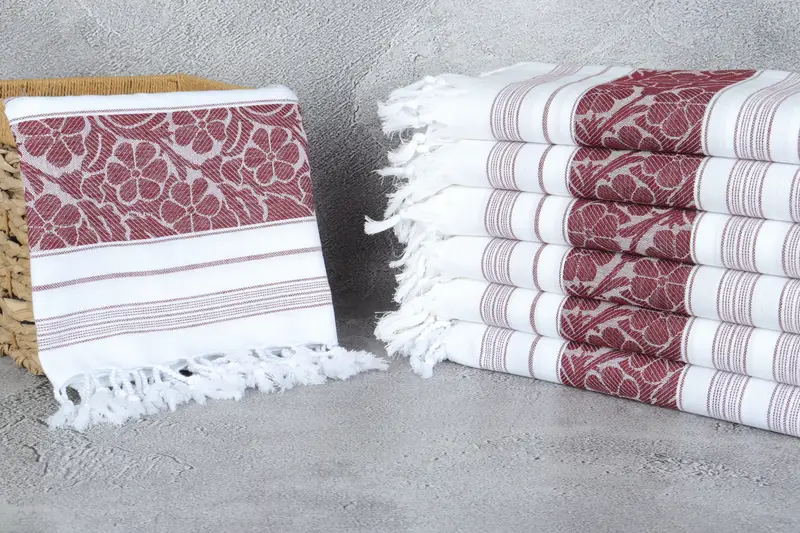 Gift For Best Friend, Quick-dry peshtemal, Gift For The Home Decor, Bachelor Gifts, Turkish Towel USA, Spa Towel, 70x40 Cotton Daisy Design Towel - 3