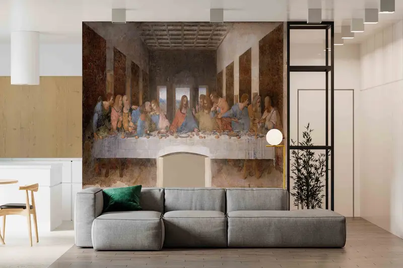 Da Vinci Digital Paper, The Last Supper Wall Decals, Reproduction Wall Poster, 3D Papercraft, Classic Wall Painting, Wall Decoration Art, - 4