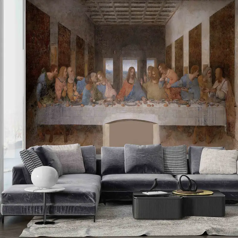 Da Vinci Digital Paper, The Last Supper Wall Decals, Reproduction Wall Poster, 3D Papercraft, Classic Wall Painting, Wall Decoration Art, - 1
