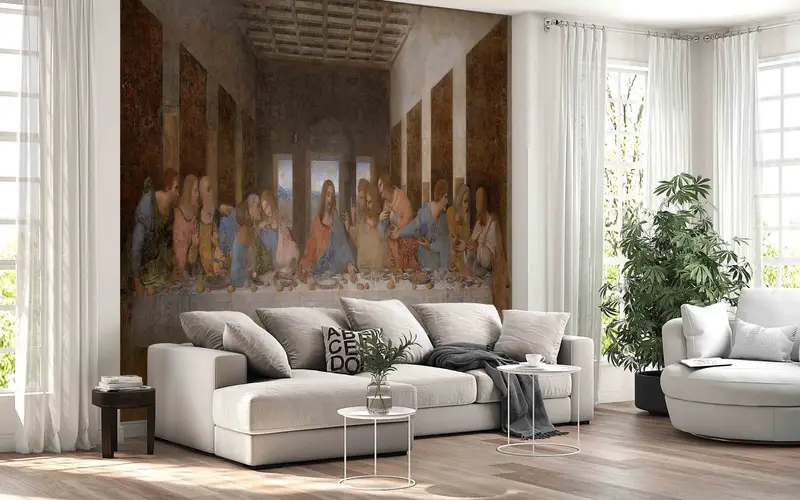 Da Vinci Digital Paper, The Last Supper Wall Decals, Reproduction Wall Poster, 3D Papercraft, Classic Wall Painting, Wall Decoration Art, - 3