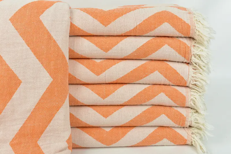 70x40 Cotton Zigzag Design Towel, Absorbent towel, Lightweight Turkish towel, Turkish Towel USA, Personalized Gift For Her, Custom Bath Towel - 3