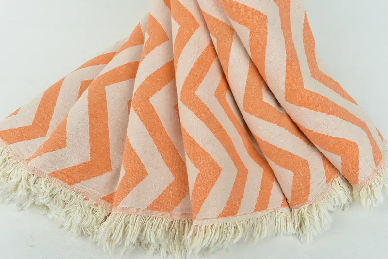 70x40 Cotton Zigzag Design Towel, Absorbent towel, Lightweight Turkish towel, Turkish Towel USA, Personalized Gift For Her, Custom Bath Towel - 6