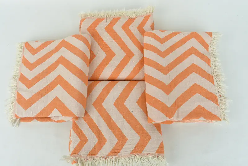 70x40 Cotton Zigzag Design Towel, Absorbent towel, Lightweight Turkish towel, Turkish Towel USA, Personalized Gift For Her, Custom Bath Towel - 8