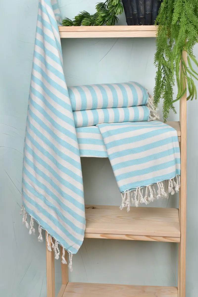 Best Friend Gift Ideas, Cotton towel, Custom Gift, Absorbent towel, Monogrammed Turkish Towel, 80x36 Cotton Striped Towel, Embroidery Towel - 6