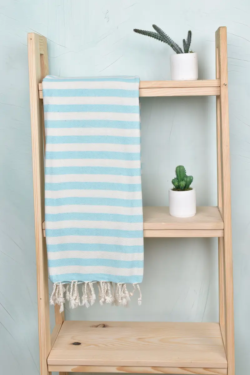 Best Friend Gift Ideas, Cotton towel, Custom Gift, Absorbent towel, Monogrammed Turkish Towel, 80x36 Cotton Striped Towel, Embroidery Towel - 8