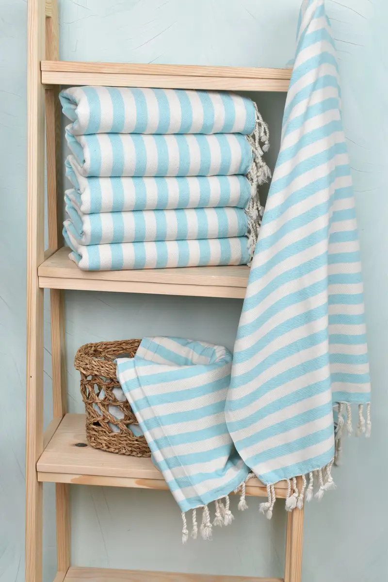 Best Friend Gift Ideas, Cotton towel, Custom Gift, Absorbent towel, Monogrammed Turkish Towel, 80x36 Cotton Striped Towel, Embroidery Towel - 3