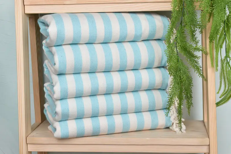 Best Friend Gift Ideas, Cotton towel, Custom Gift, Absorbent towel, Monogrammed Turkish Towel, 80x36 Cotton Striped Towel, Embroidery Towel - 2