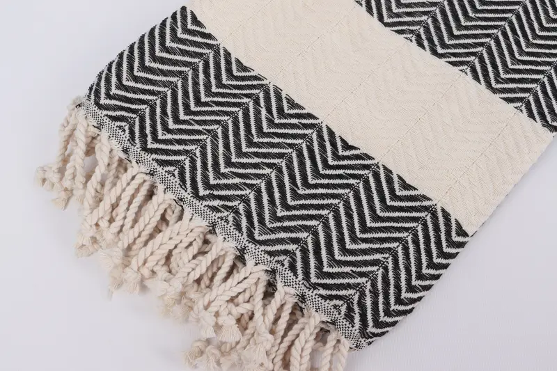 Handmade Gift, Bridal Shower Favor, 70x40 Cotton Zig zag Towel, Custom Wedding Gift, Handwoven Turkish Towel, Handmade Turkish Towel, Wedding Favors - 7