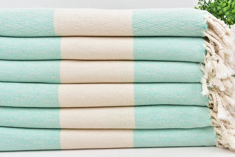 Personalized Beach Towel, 68x36 Cotton Diamond Towel, Wedding Day Gift For Bride, Bridal Shower Favors, Gym Towel, Absorbent Turkish towel - 3