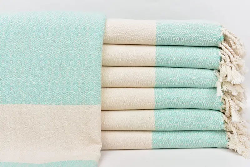 Personalized Beach Towel, 68x36 Cotton Diamond Towel, Wedding Day Gift For Bride, Bridal Shower Favors, Gym Towel, Absorbent Turkish towel - 1