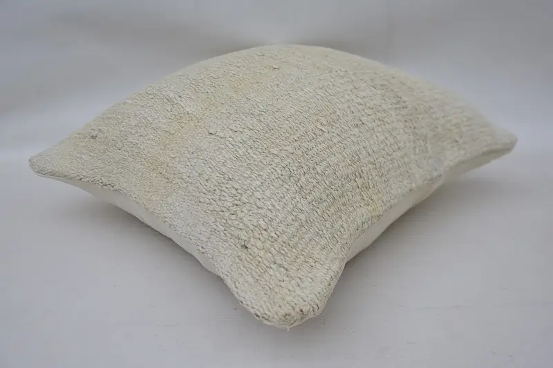 Armchair Pillow Case, Ethnical Kilim Rug Pillow, Tribal Pillow Cover, Kilim Pillow, Pillow for Sofa, 16x16 Beige Pillow, Cushion Case - 3