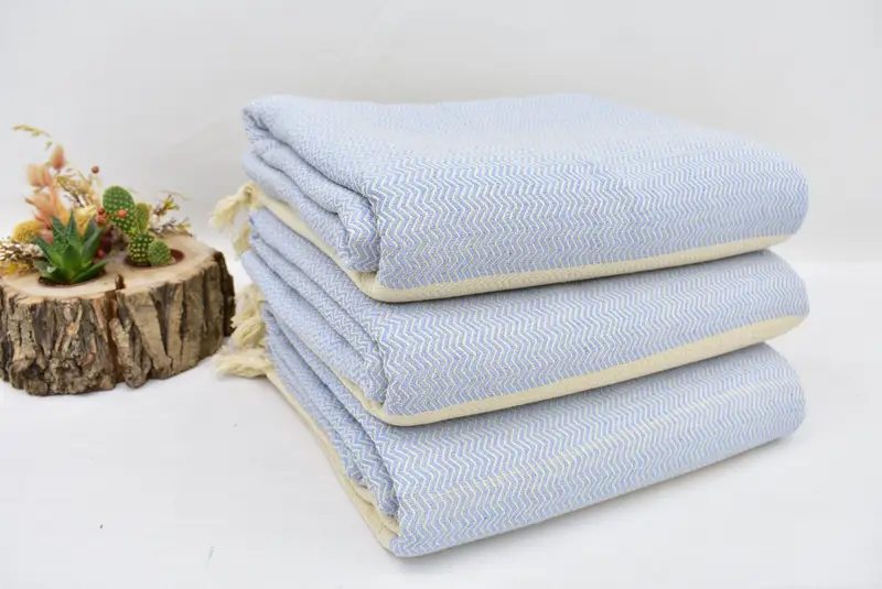 Wedding Favors, Turkish Blanket Queen, 88x76 Cotton Chevron Towel, Throw Blanket Couch, Throw Blankets for Couch, Turkish Tablecloth, Custom Blanket - 3