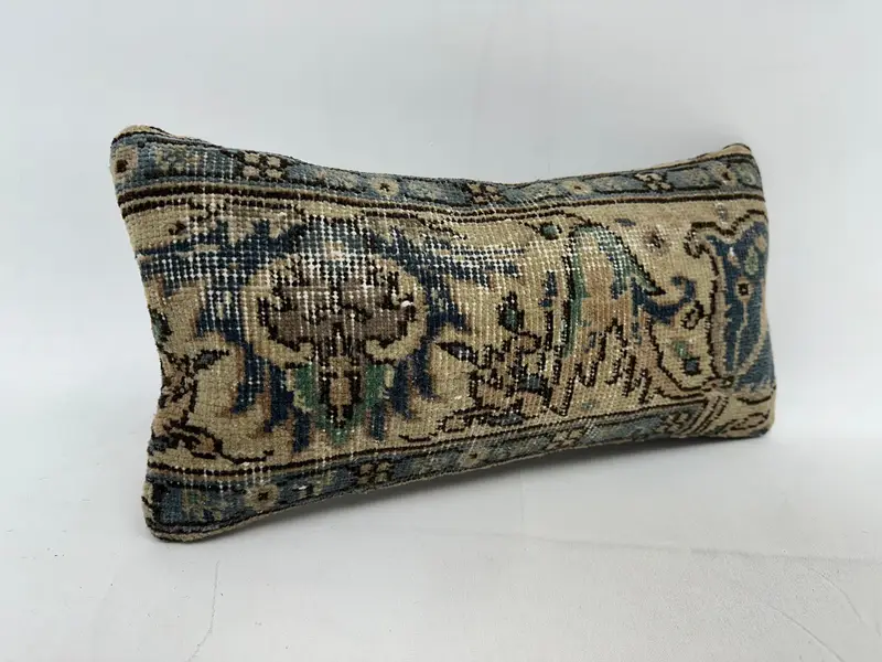 Tribal Pillow Cover, Muted Pillow Sham, 10x20 Beige Cushion Cover, Vintage Kilim Pillow, Turkish Pillow, Antique Pillows, Cushion Cover - 2