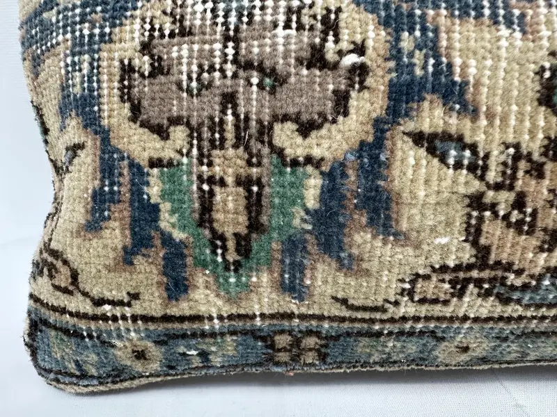 Tribal Pillow Cover, Muted Pillow Sham, 10x20 Beige Cushion Cover, Vintage Kilim Pillow, Turkish Pillow, Antique Pillows, Cushion Cover - 4